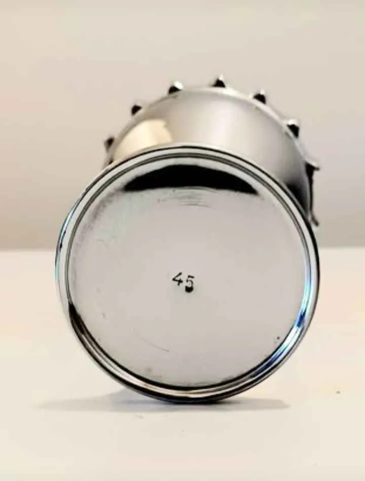 1940s Nickel Chrome Rare Vase Set 2 Pcs Each image indicator(4)