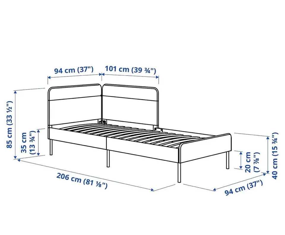 IKEA Daybed – Great Condition – Blue image indicator(2)