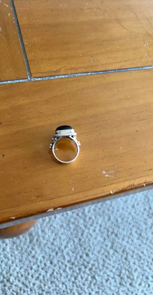 925 Sterling Silver Black Onyx Ring, Size 9 1/4 image indicator(5)