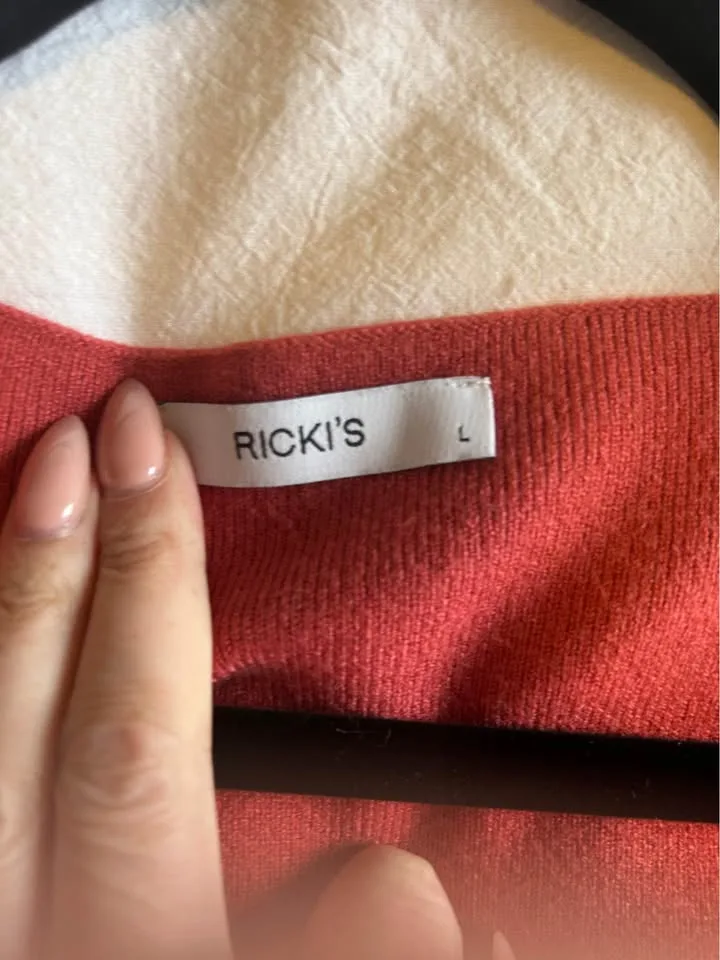Ricki’s Orange Sweater, Size L, Like New image indicator(3)