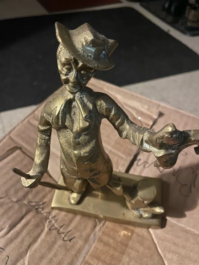 Vintage Brass Hunter Figurine