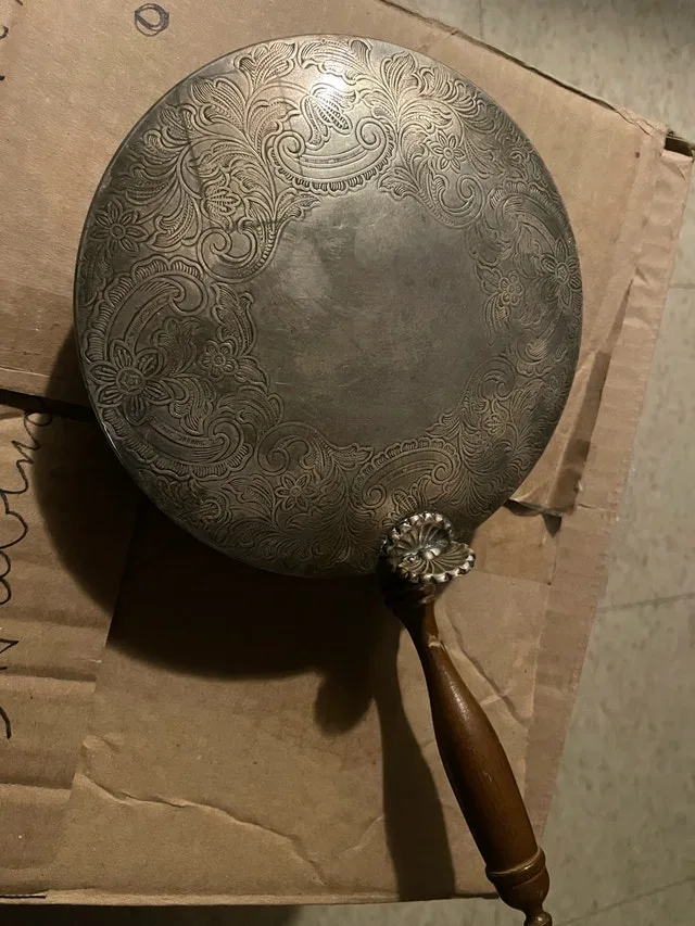 Silver-Plated Chafing Dish – Silver on Copper with Wood H