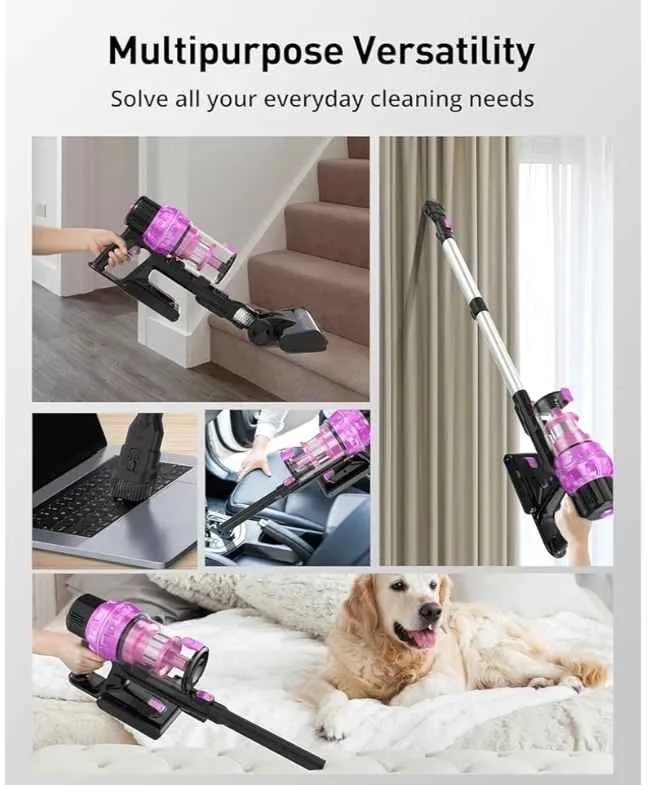 Cordless Vacuum Cleaner,550W 55KPA 60 Mins Runtime image indicator(8)