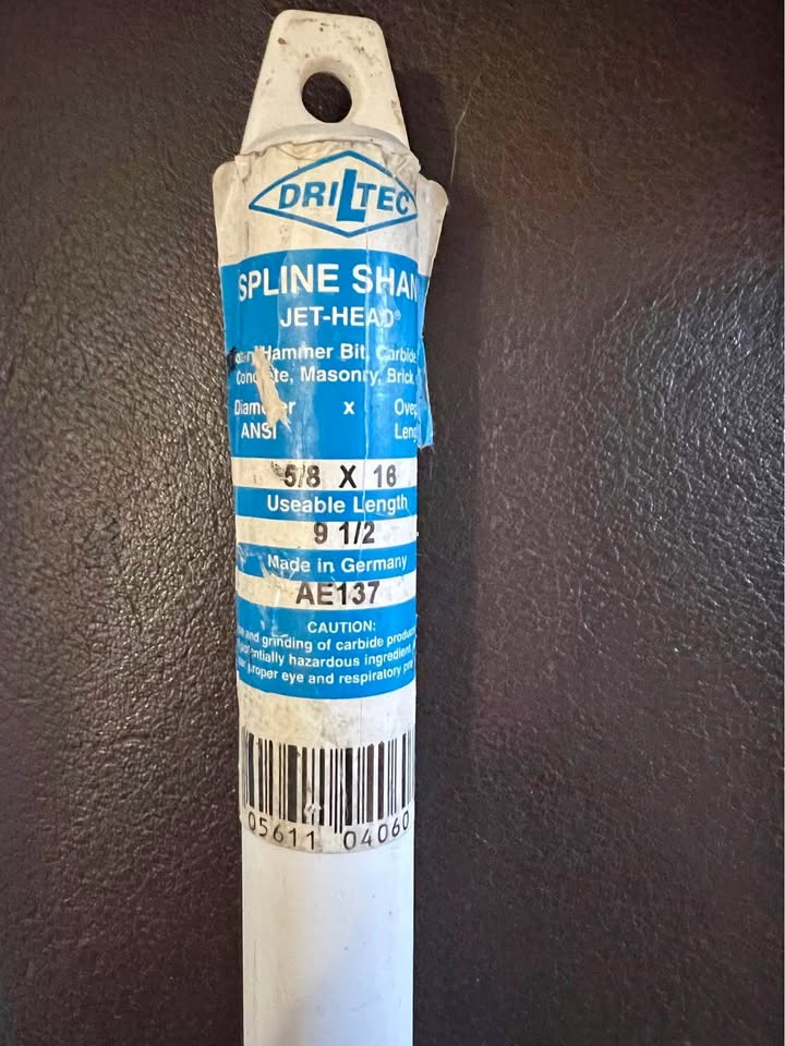 Carbide Drill Bit 5/8 X 16