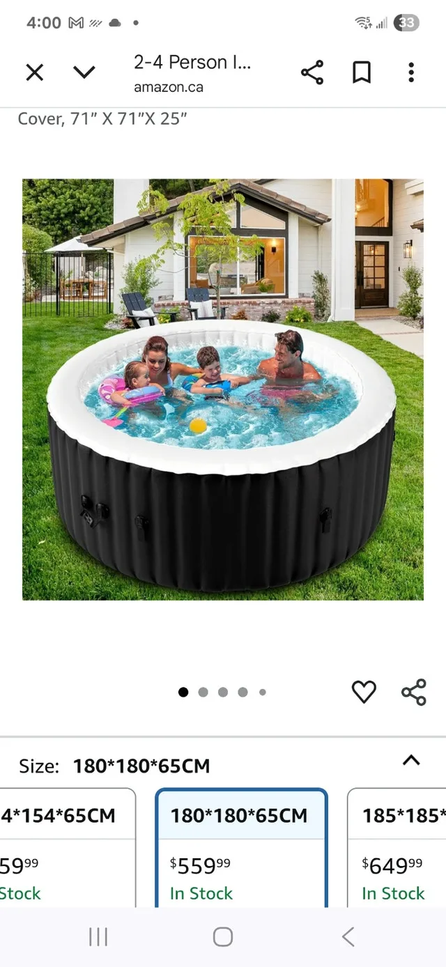 Inflatable 120v hot tub