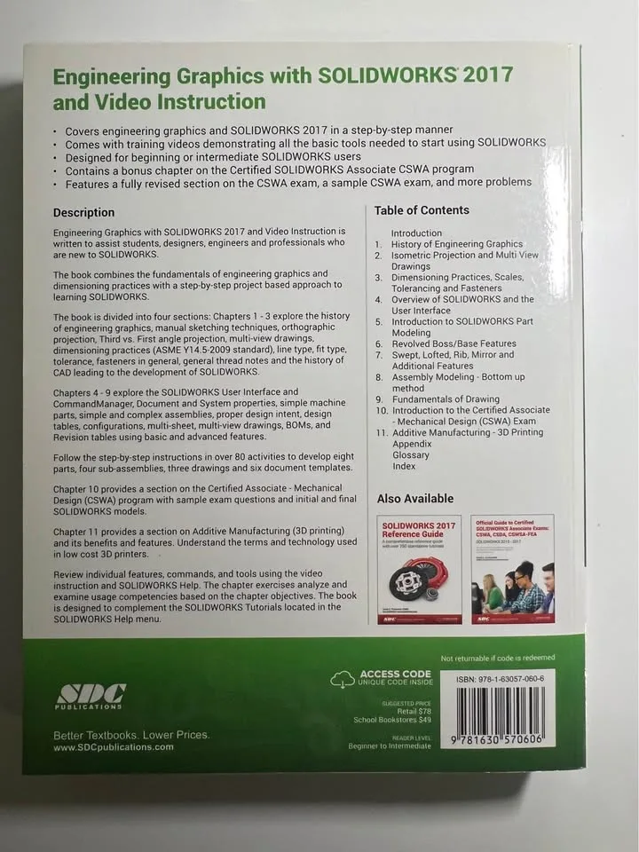 Engineering Graphics with SOLIDWORKS 2017 w/ Access Code image indicator(3)