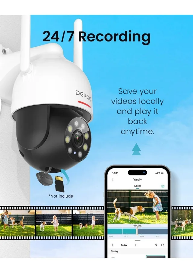 DEKCO 2K Wi-Fi Security Camera - 2 pack image indicator(7)