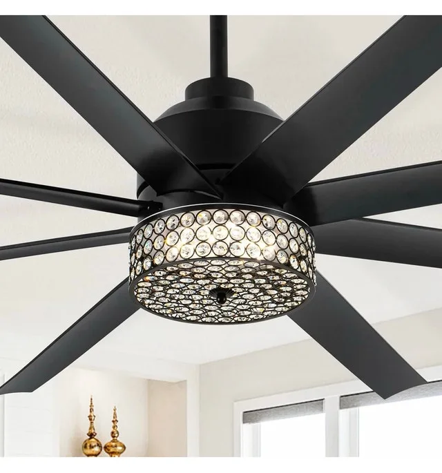 Black Crystal Ceiling Fan thumbnail
