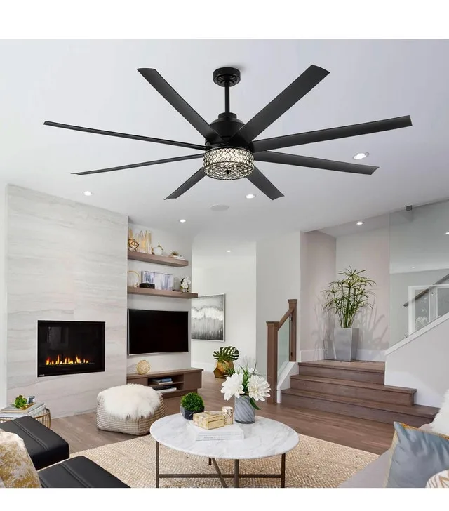 Black Crystal Ceiling Fan image indicator(2)