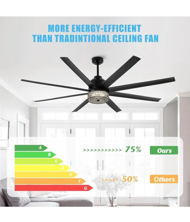 Black Crystal Ceiling Fan image indicator(3)
