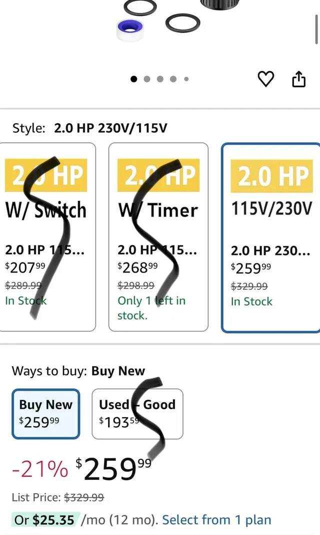 VIVOHOME 2.0HP Pool Pump image indicator(2)