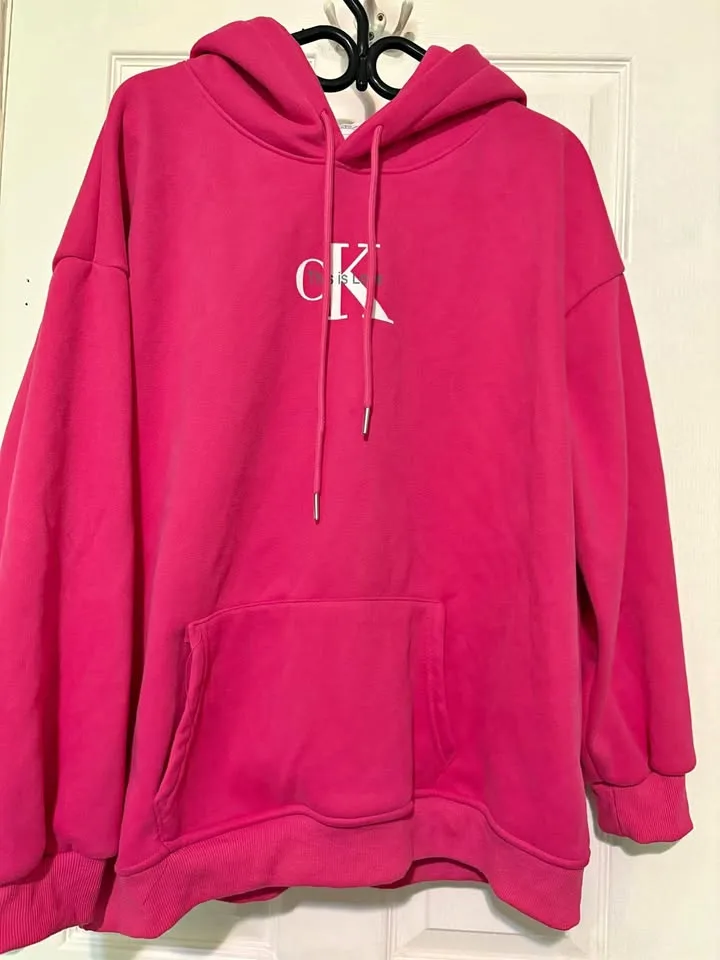 CK pink hoodie for winter