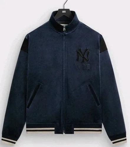 Men Kith for the New York Yankees Luxe Velour Track Jacket SZ XL thumbnail