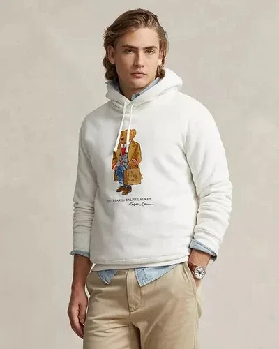 Men Polo Ralph Lauren Polo Bear Fleece Hooded Sweatshirt SZ L thumbnail