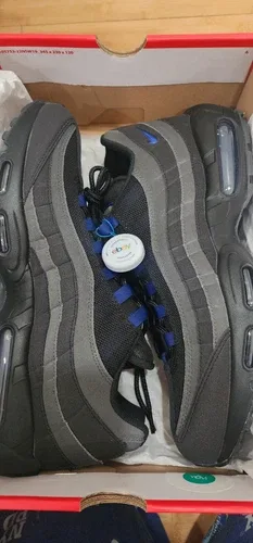 NIKE AIR MAX 95~MENS 12~**JEWELED*BLACK/DEEP ROYAL BLUE~BRAND NE thumbnail