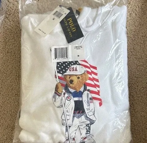 Polo Ralph Lauren Olympic Team USA Bear Hoodie M thumbnail