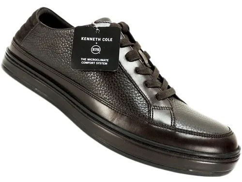 Kenneth Cole Brown Leather Wingtip Shoes SZ 8 thumbnail