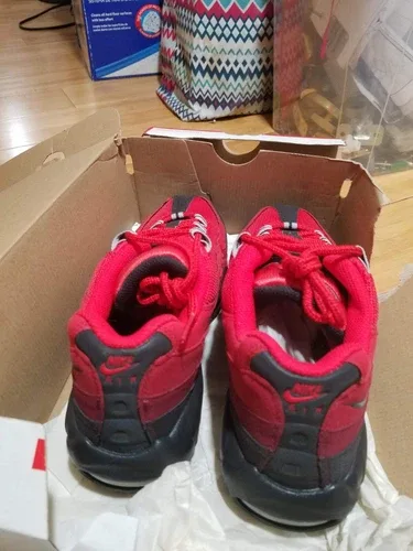 NIKE AIR MAX 95 OG SZ 7.5 BRAND NEW BLACK DARK ASH RED thumbnail