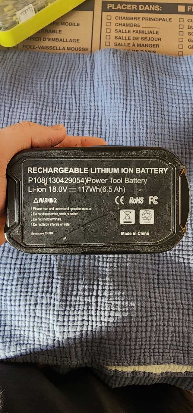 Ryobi drilling rool + 6.5ah battery + bits + charger - photo 2