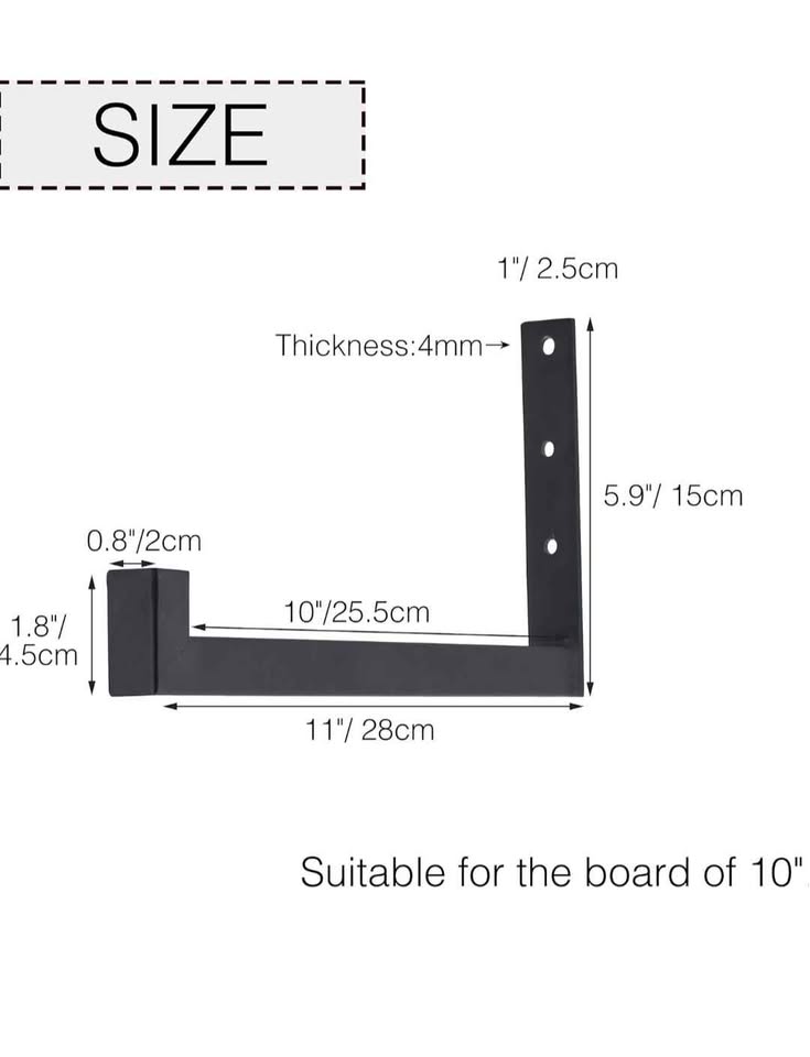 Heavy Duty Self Brackets 10" ( 6 pcs) - photo 2