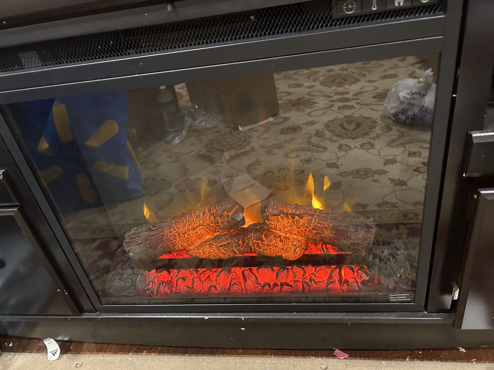 Rustic TV stand with Electric Fire Place - photo 2