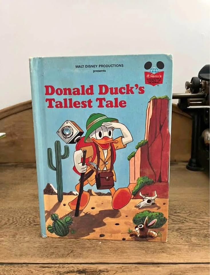 Vintage Walt Disney Donald Duck's Tallest Tale Book
