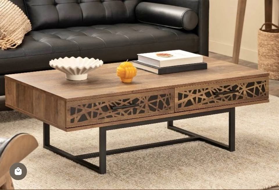 Wooden rectanglular coffee table