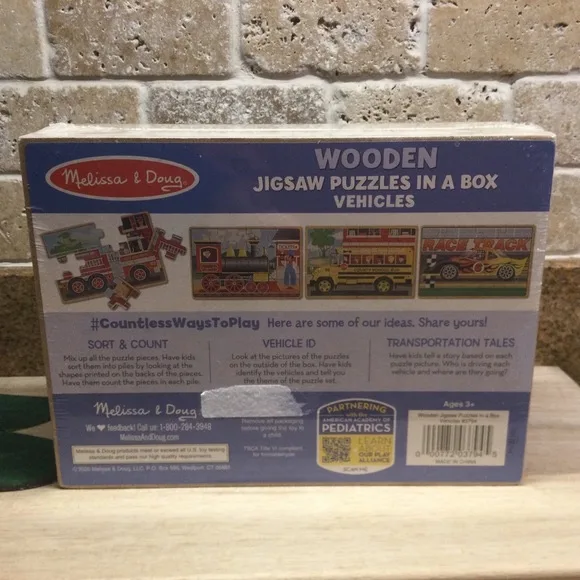 BNIB Melissa & Doug Wooden Vehicle Puzzle Set image indicator(2)