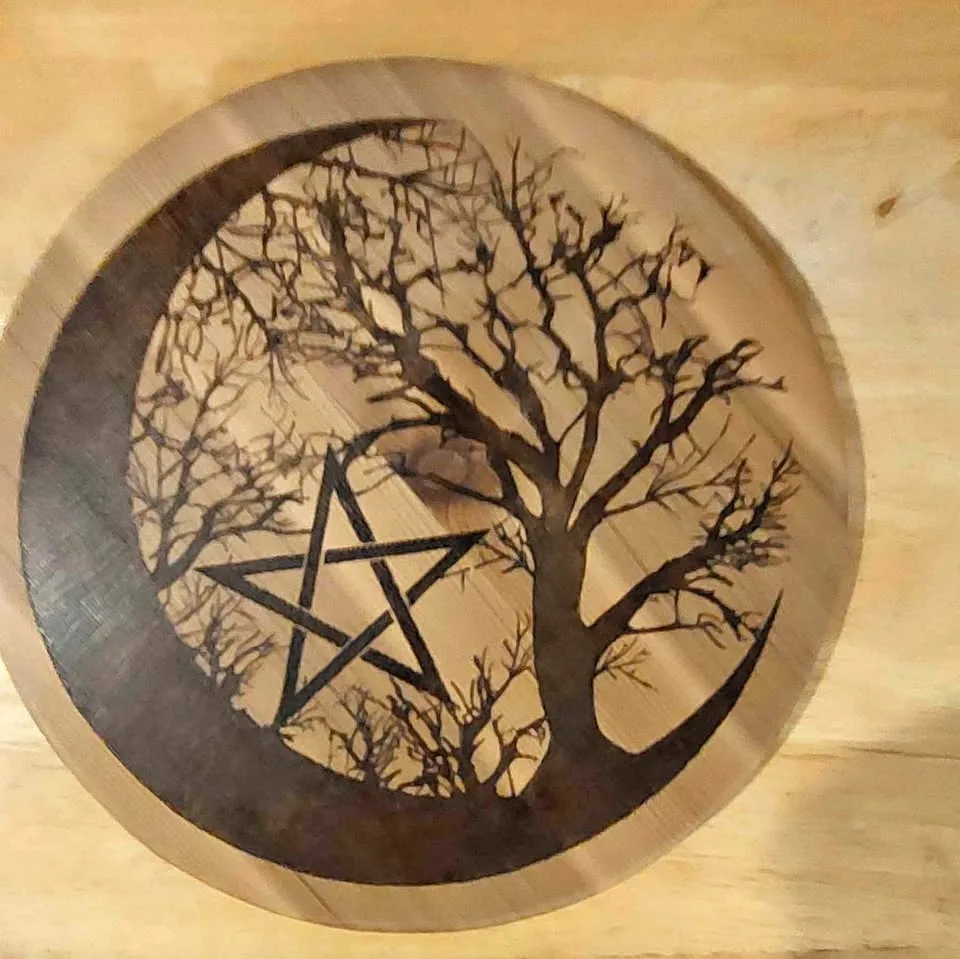 Handmade Wiccan altar plate