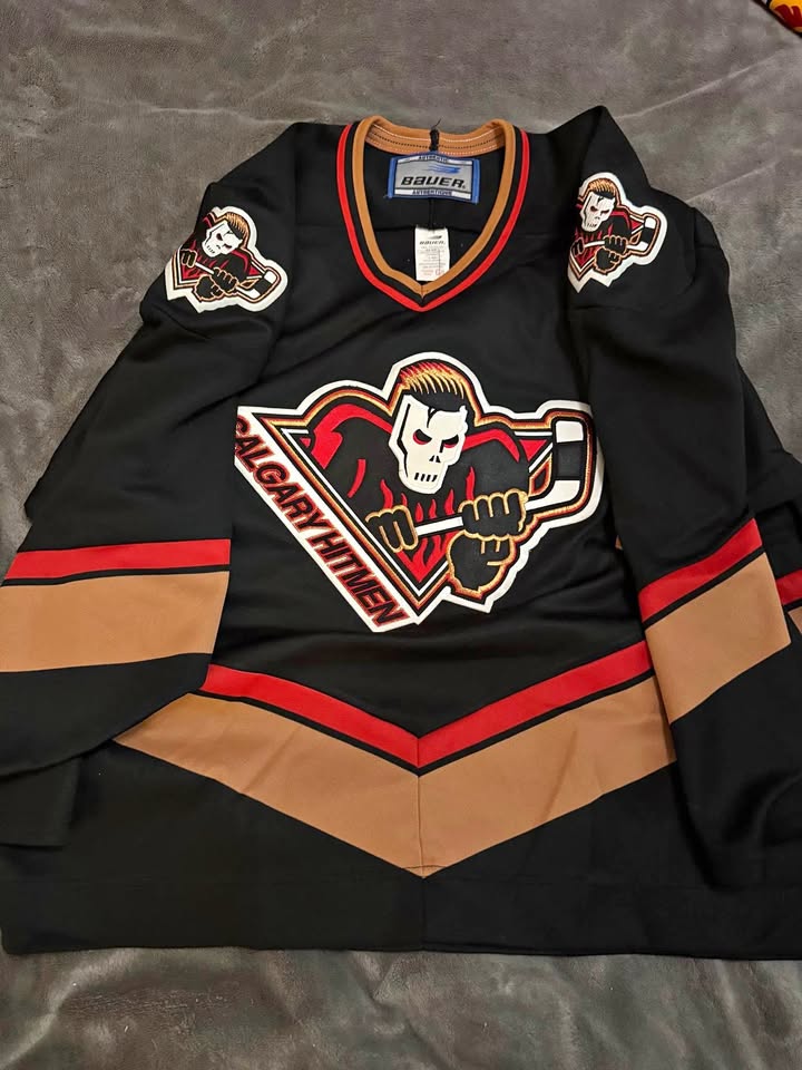 Vintage Calgary Hitmen Bauer Jersey - Made in Canada, G/L