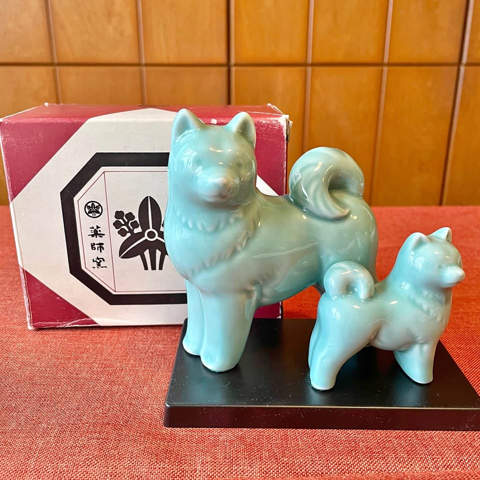🐶Zodiac Dog Figurine Set – Celadon Ceramic