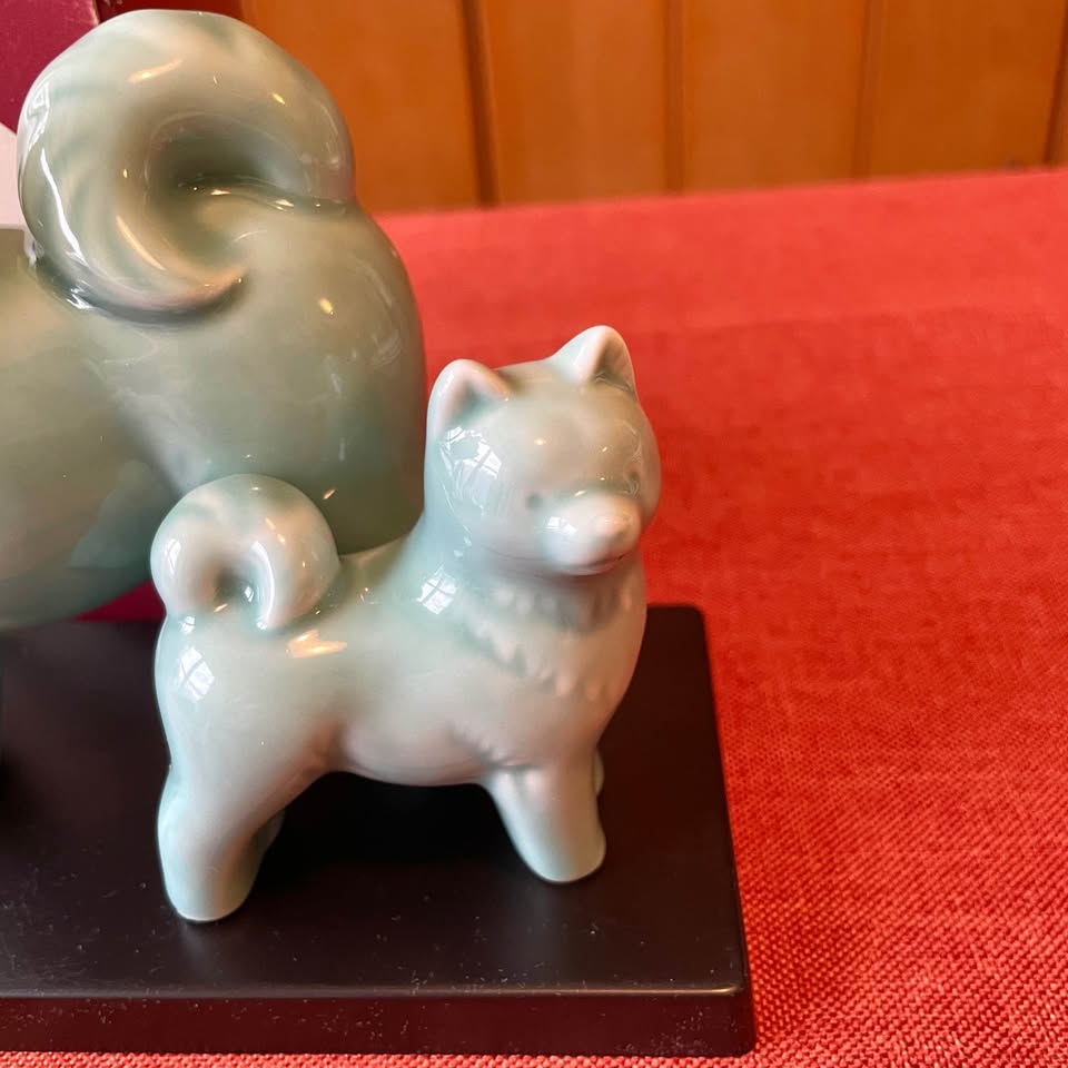 🐶Zodiac Dog Figurine Set – Celadon Ceramic - photo 3