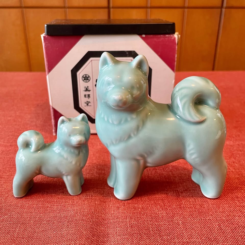 🐶Zodiac Dog Figurine Set – Celadon Ceramic - photo 4