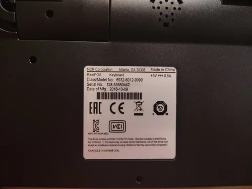 NCR POS Retail Keyboard 6932-6932-9090 w/ Touchpad image indicator(2)