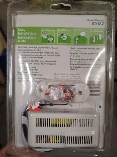 Hunter Fan 99127 Remote Control Universal 3 Speed Ceiling Fan Re image indicator(2)