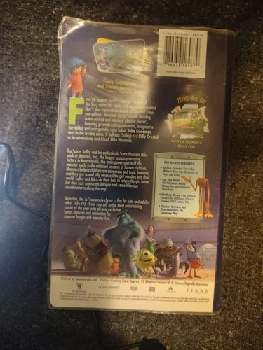 Monsters, Inc. (VHS, 2002) Minor Wear, No Inserts - photo 4