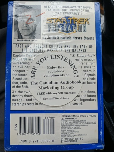 Vintage Star Trek Audio Book on Cassette - Factory Sealed - photo 2