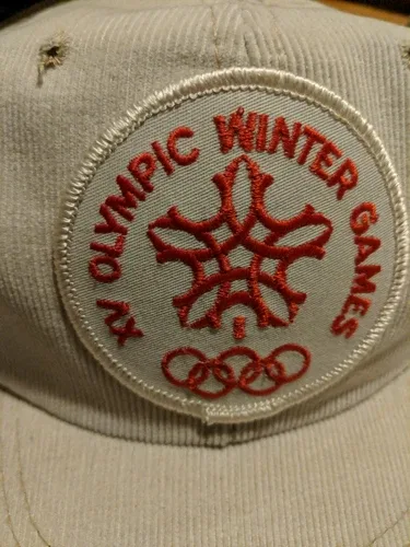 1988 Olympics White Hat Snapback Calgary Logo XV image indicator(2)