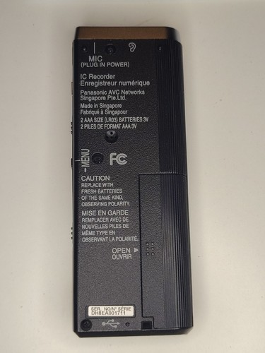 PANASONIC RR-US490 DIGITAL VOICE RECORDER - photo 2