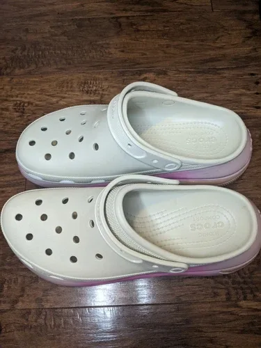 Crocs Mega Crush Clog Size M 13 Colordip Bone White Pink Lmtd Ed image indicator(3)
