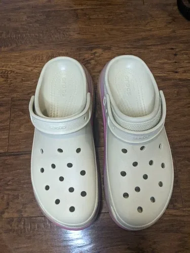 Crocs Mega Crush Clog Size M 13 Colordip Bone White Pink Lmtd Ed image indicator(4)