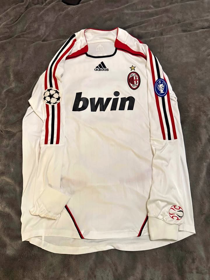 AC Milan 2006-07 UCL Away Game-Worn Bonera Jersey