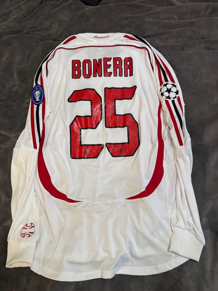 AC Milan 2006-07 UCL Away Game-Worn Bonera Jersey - photo 2