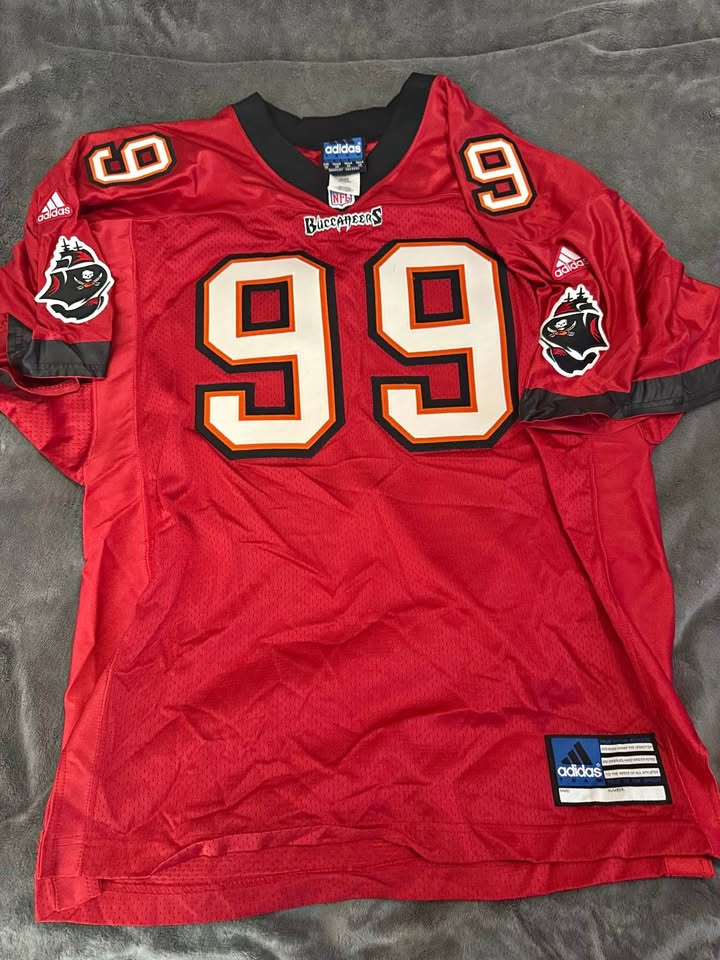 Warren Sapp Buccaneers Adidas Authentic Jersey (Size 52)