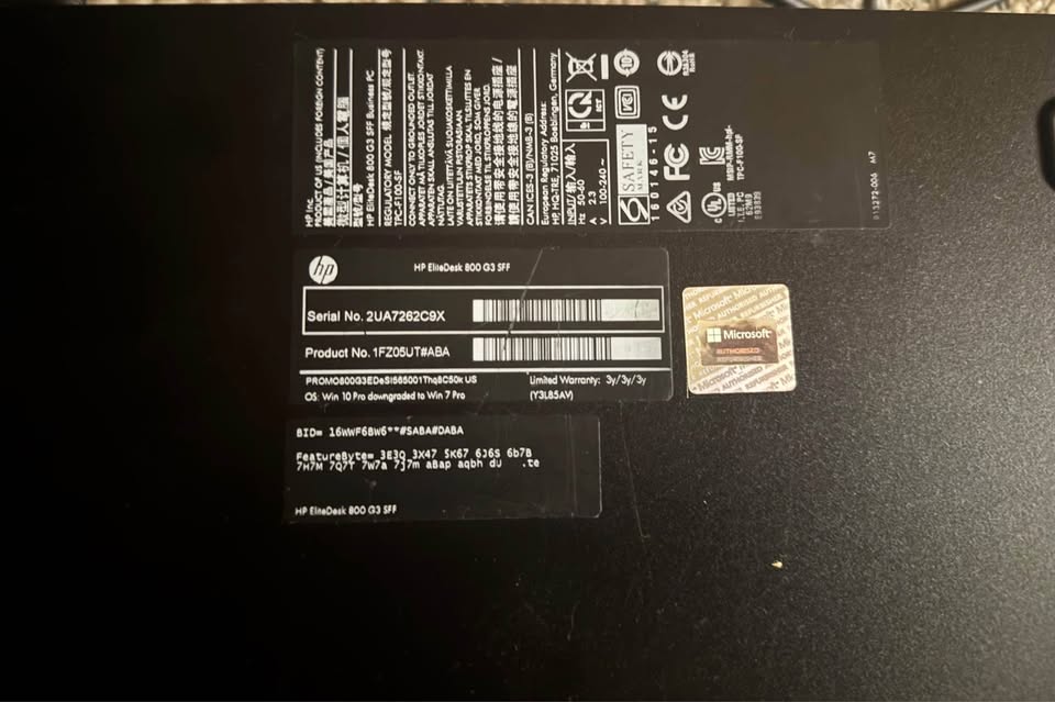 HP EliteDesk 800 G3 SFF PC Computer - photo 2