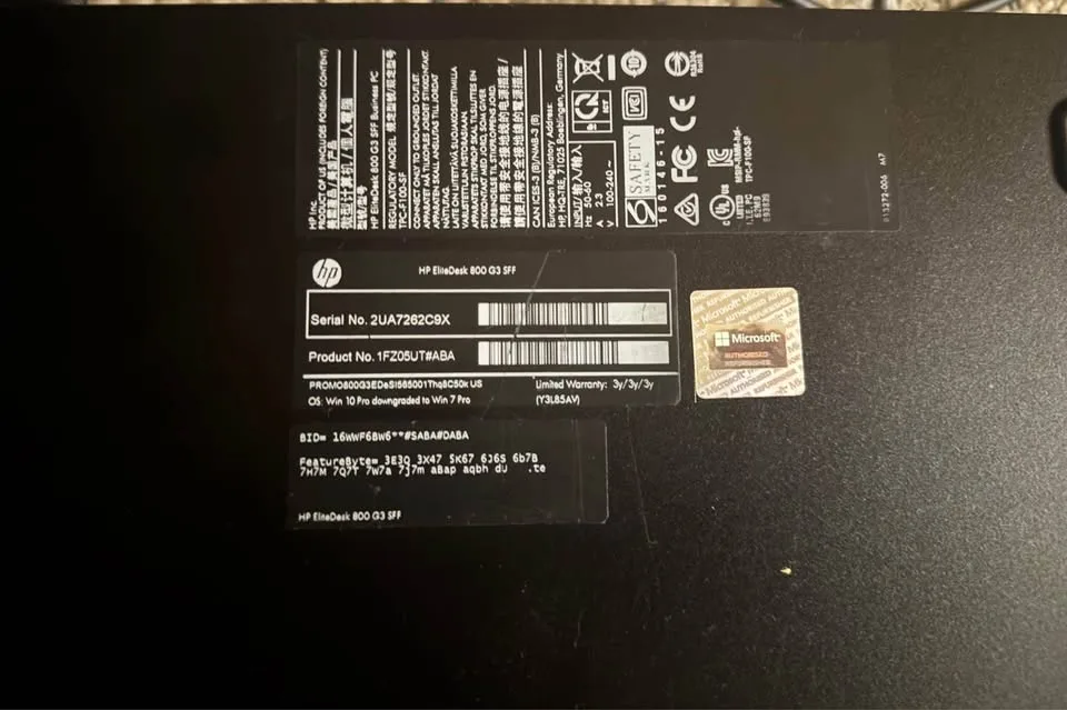 HP EliteDesk 800 G3 SFF PC Computer image indicator(2)