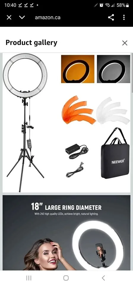 NEEWER 18"/45cm Ring Light Kit