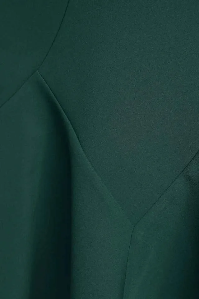 New Emerald Green ruffled mini dress image indicator(5)