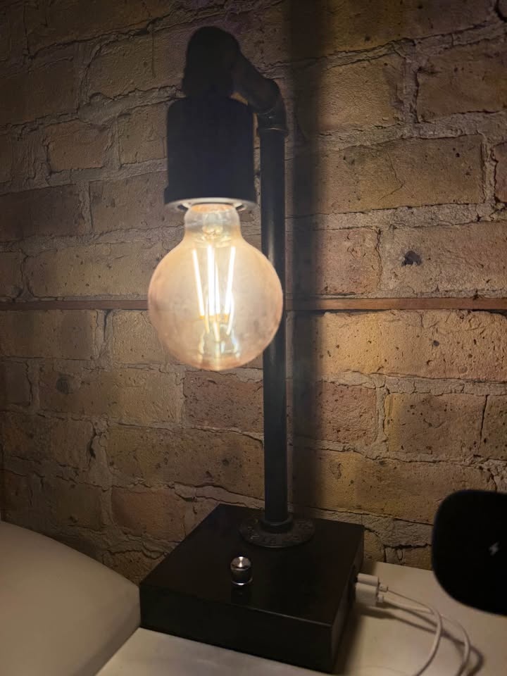 2 Industrial Table Lamp with USB Charging Ports - photo 2