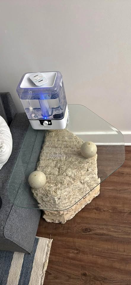 Vintage Postmodern Tessellated Stone Coffee Table